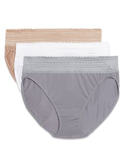New Warners Blissful Benefits Dig-Free Comfort Waistband/Lace 3 Pk 3XL