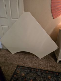 Large Corner Desk with Bamboo Legs