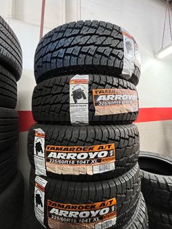 225/60/R18 marca ARROYO A/T las 4 llantas nuevas instaladas y balanceadas