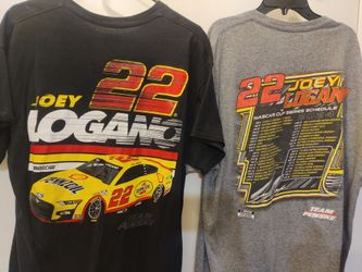 Nascar Joey Logano Penske T-shirts men's size XL. Cotton .Price is for both.