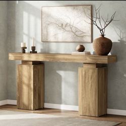 Brown 63-Inch Long Console Table