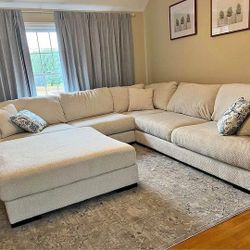 Large Ivory Sectional Sofa