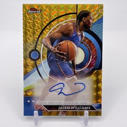 2024 Topps Finest Gold Refractor Autograph #FA-JW Jalen Williams (10/50)