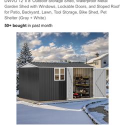 12 X 8 Storage Shed - New In Box