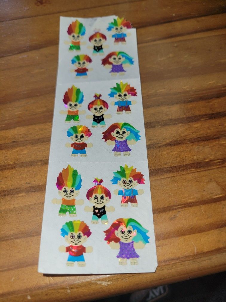 Vintage Sandylion Stickers Prism Rainbow Trolls
