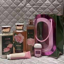 Bath And Body Works New 2025- 6 Piece ROSE Set Value $50+