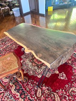 Handcrafted Wooden Slab Table