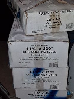 Coil roofing nails