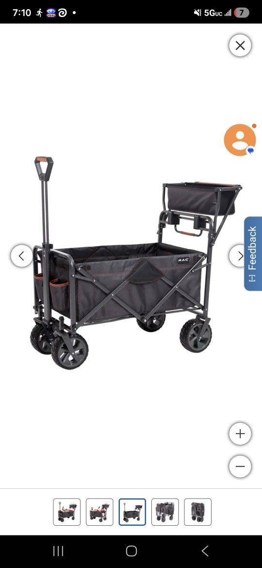  Mac Sports
Mac Sports Deluxe Push Pull Folding Wagon with Brakes
Item 1844246