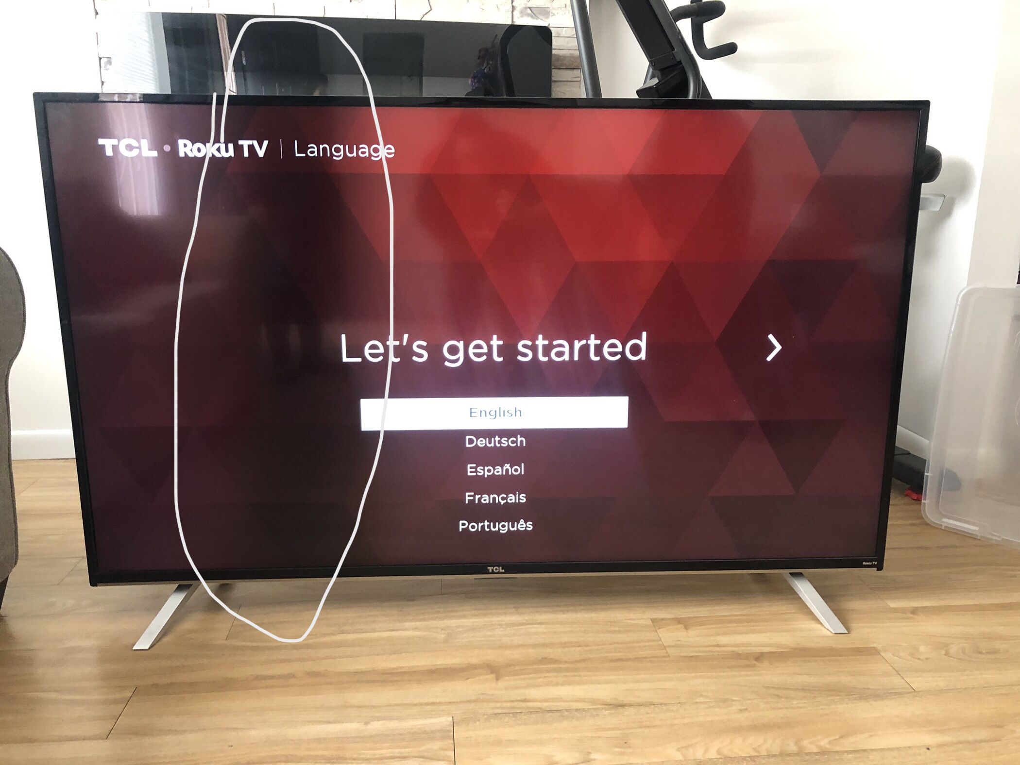 TCL Roku 65 Inch 4k  Smart TV In Excellent Condition Minor Flaw Read Description 