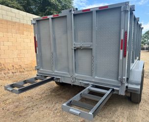 New 12ft Long SCISSOR LIFT Hydraulic Dump Trailer with Ramps 💪🏻