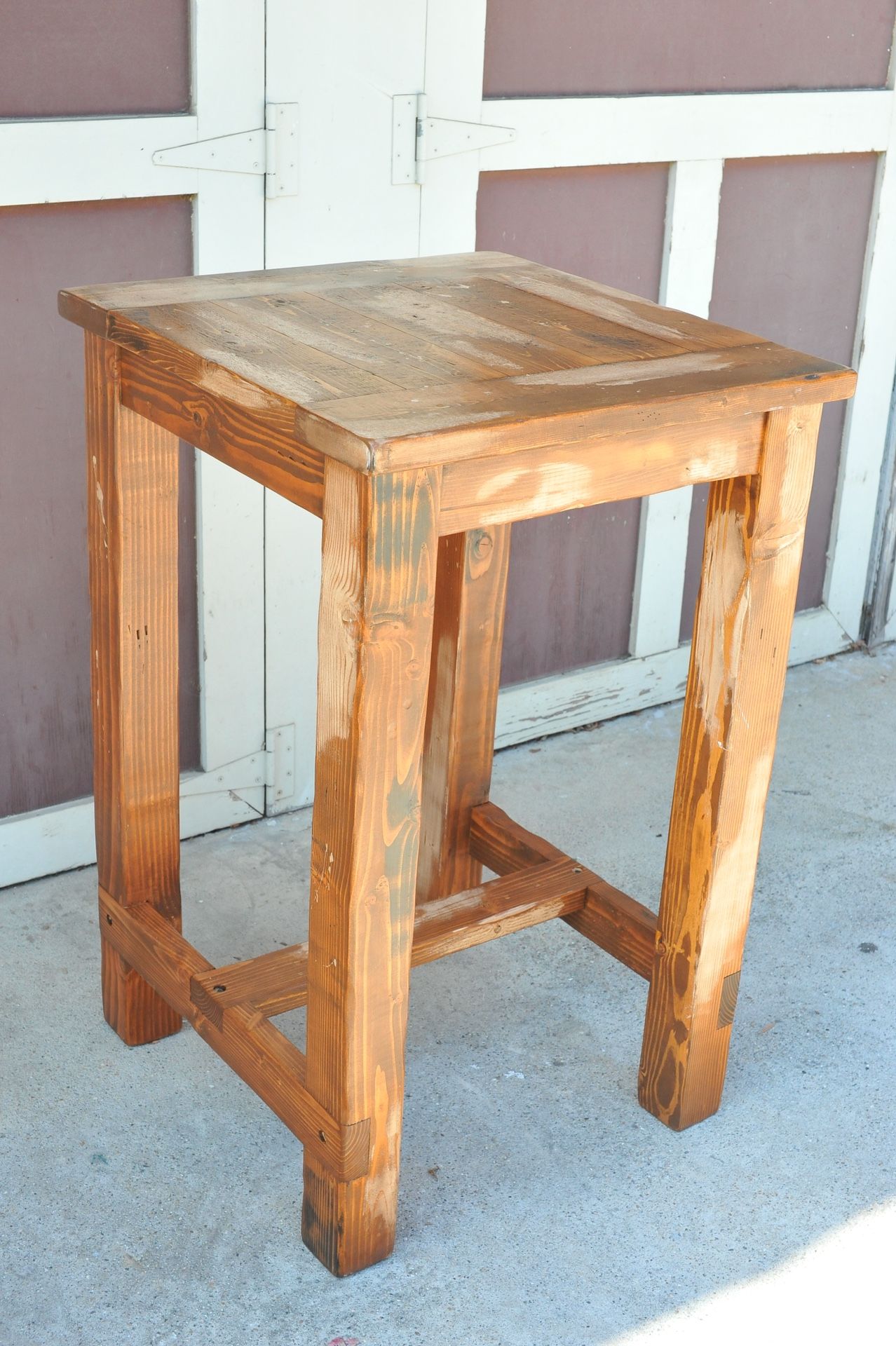 Rustic Cocktail Height Farm Table