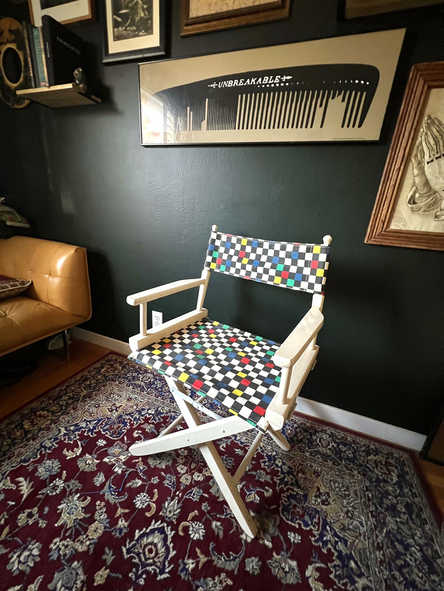 Vintage 1960's Checkered Directors Chair 