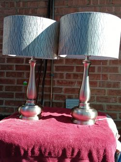Stainless steel living room lamp set