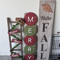 Christmas And Fall Signs 