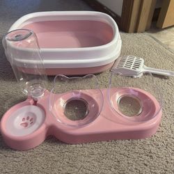 Cat Litter box and food bowl