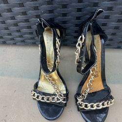 Chain Black Heel 