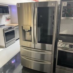 Stainless Steel 28 Cu. Ft. Smart WiFi Enabled InstaView Door-in-Door Refrigerator 