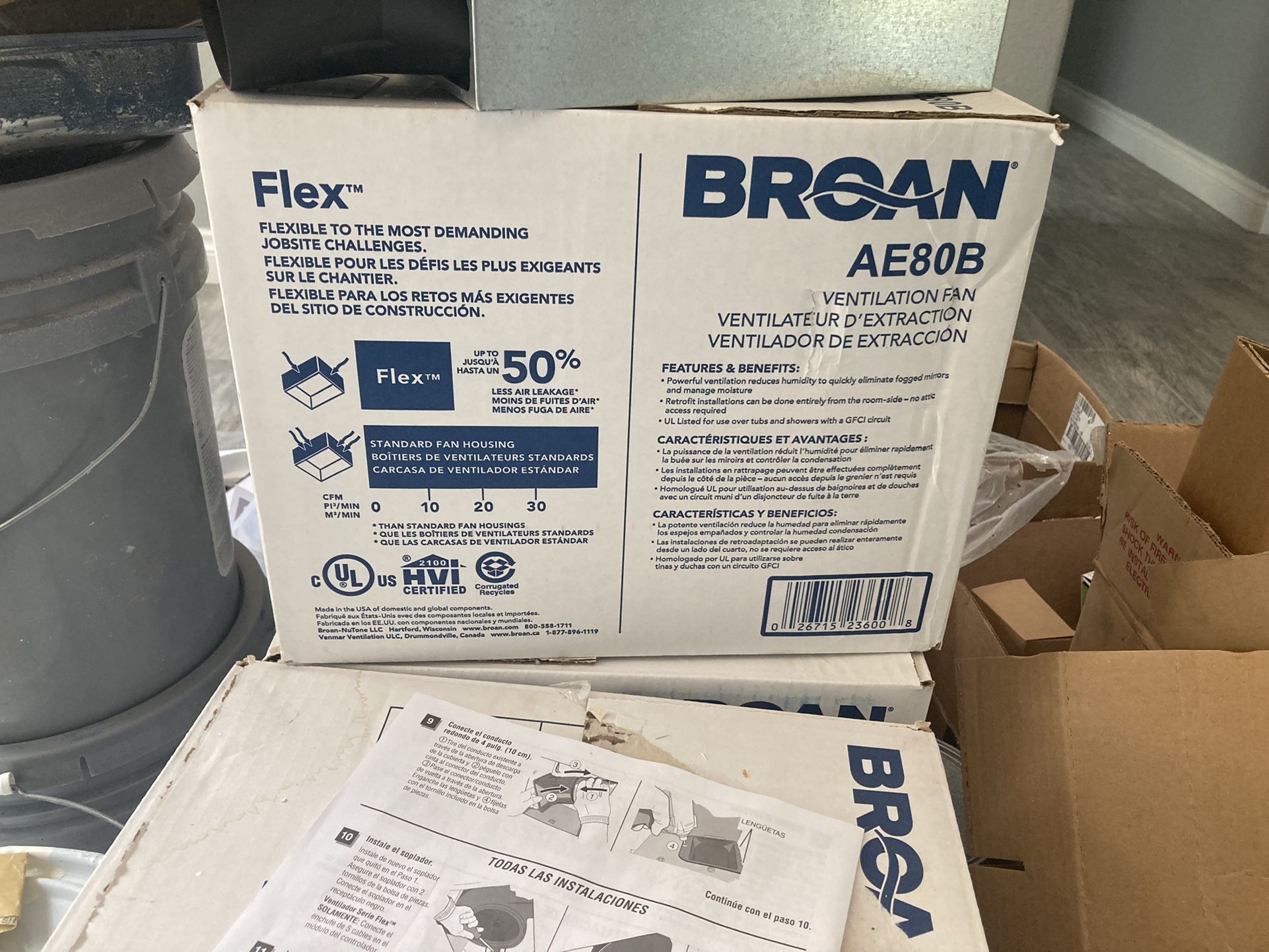 BROAN AE80B Bathroom Ventilation Fan Housing ONLY