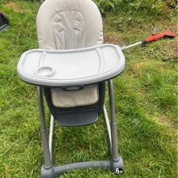 Hi Chair on Wheel Price 25$.  Pick Up.  E.  Side. Tacoma 