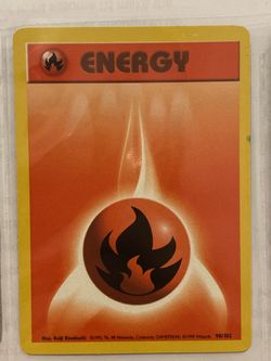 Fire Energy 98/102 Base Set Near Mint NM Wizards WOTC Pokemon Card