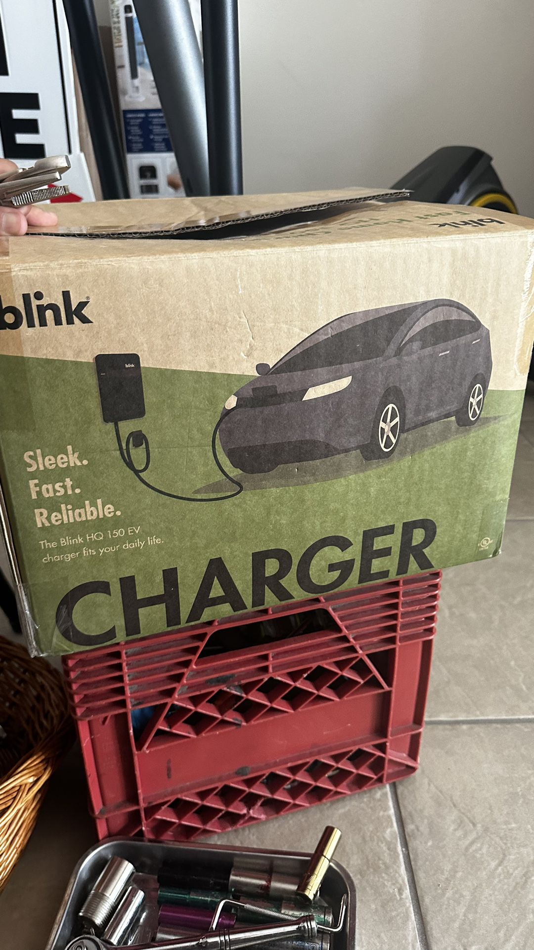 Blink EV Charger With Charging Extension 