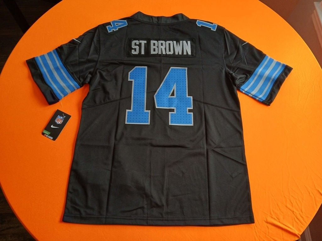 NFL On Field Detroit Lions Jersey #14 St Brown