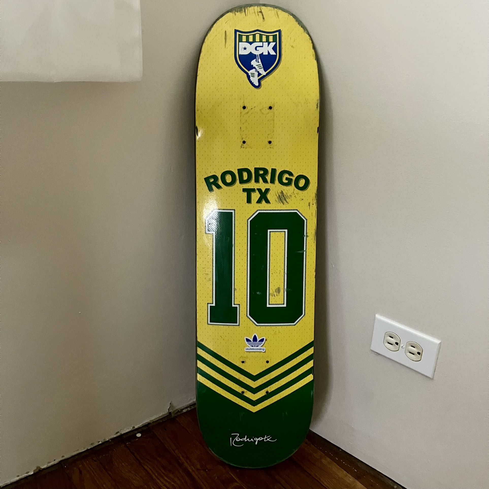 Vintage DGK x Adidas x Rodrigo TX “Skate Copa” Pro Model 2014 Skateboard Deck Brazil #10