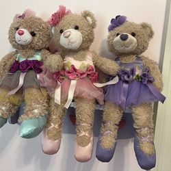 Ballerina Teddy Bears Set Of 3