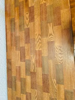Rustic wood and metal desk/side table
