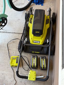 Ryobi Lawn Mower With batteries/charger