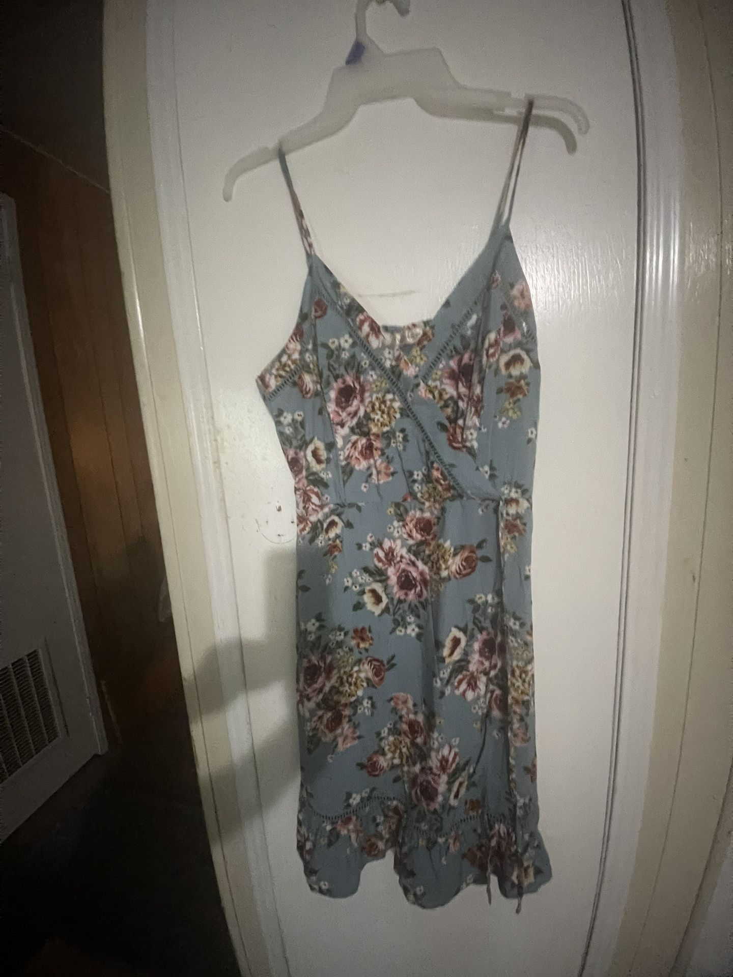Blue Ruffle Dress New 10-12