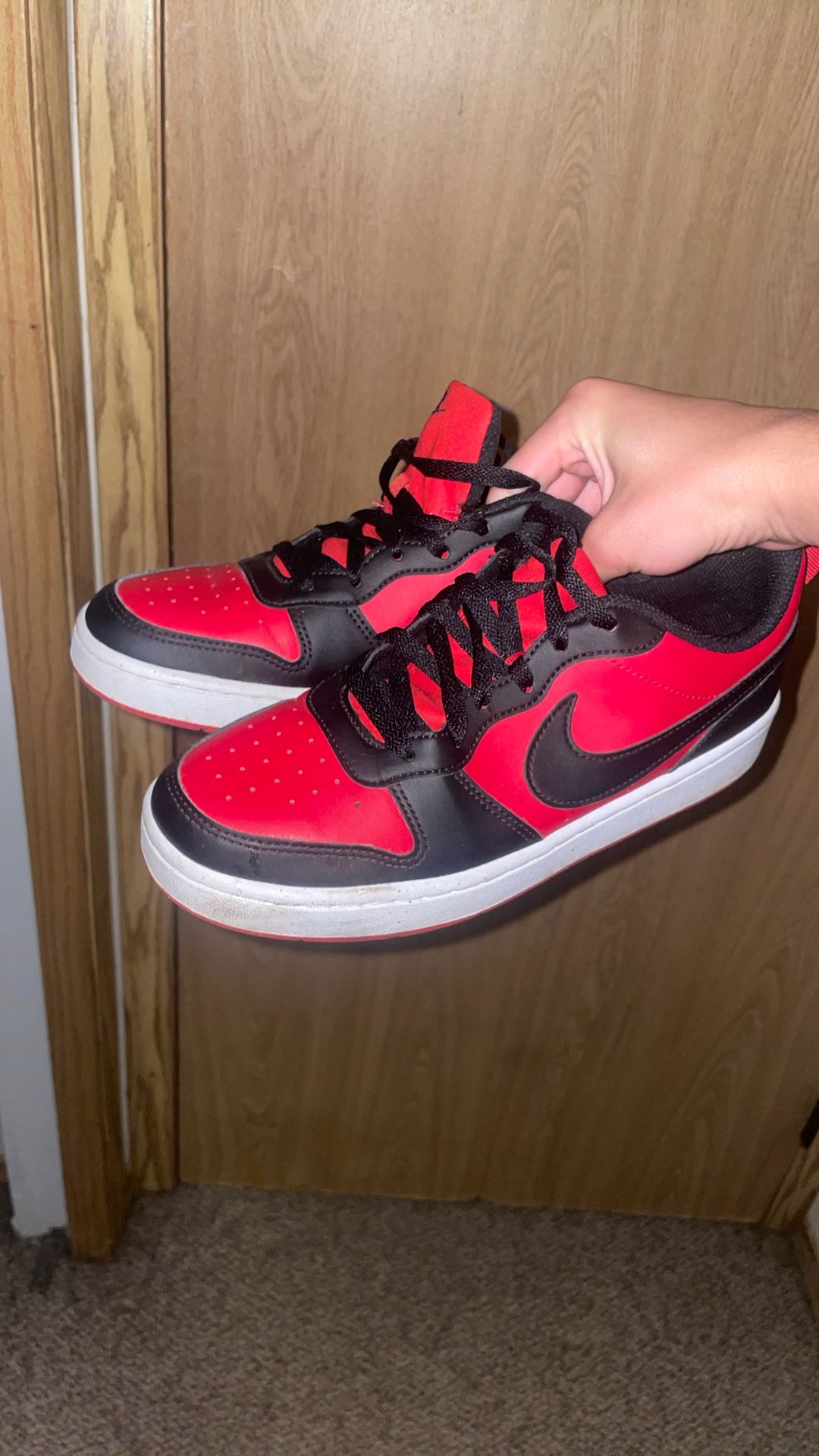 Red Nike Low Court Shoes