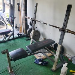 Workout Bench And Equipment 