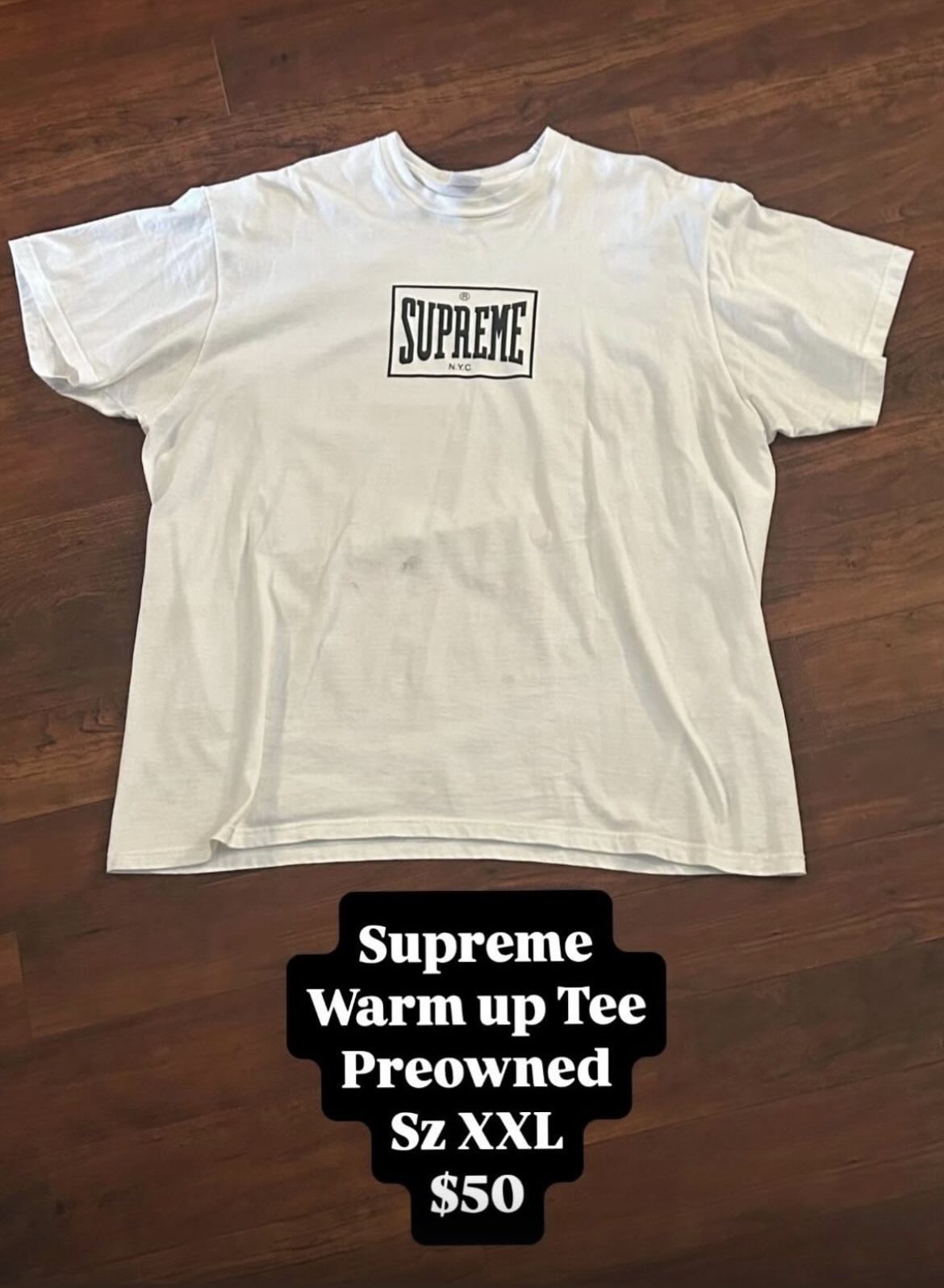 Supreme Warm Up Tee 9/10 Size XXL