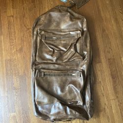 Vintage Leather Garment Travel Bag