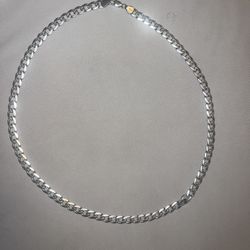 silver cuban chain 22 inch