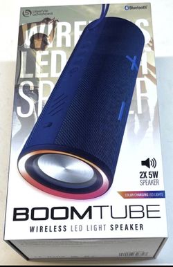 NEW BoomTube Wireless LED Light Speaker Hands Free Calls Color Changing Lights