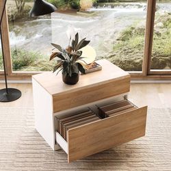 2 Drawer Lateral File Cabinet, 31W*23H Wood Filing Cabinet with Anti-tilt Mechanism, Home Office Storage Filing for Letter, A4 & Legal Size, Light Wal