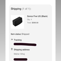 Sonos Five Wireless Speaker (Black)