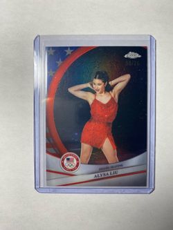 2026 Topps Chrome Olympic USA Alysa Liu American Flag Refractor /76