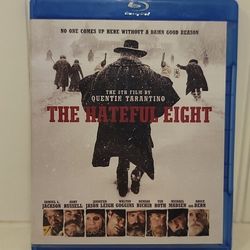 $5  BLU RAY MOVIE. THE HATEFUL EIGHT. BLU RAY  ONLY. NO DIGITAL. $5 OR TRADE FOR A MOVIE TITLE I DO NOT ALREADY OWN.