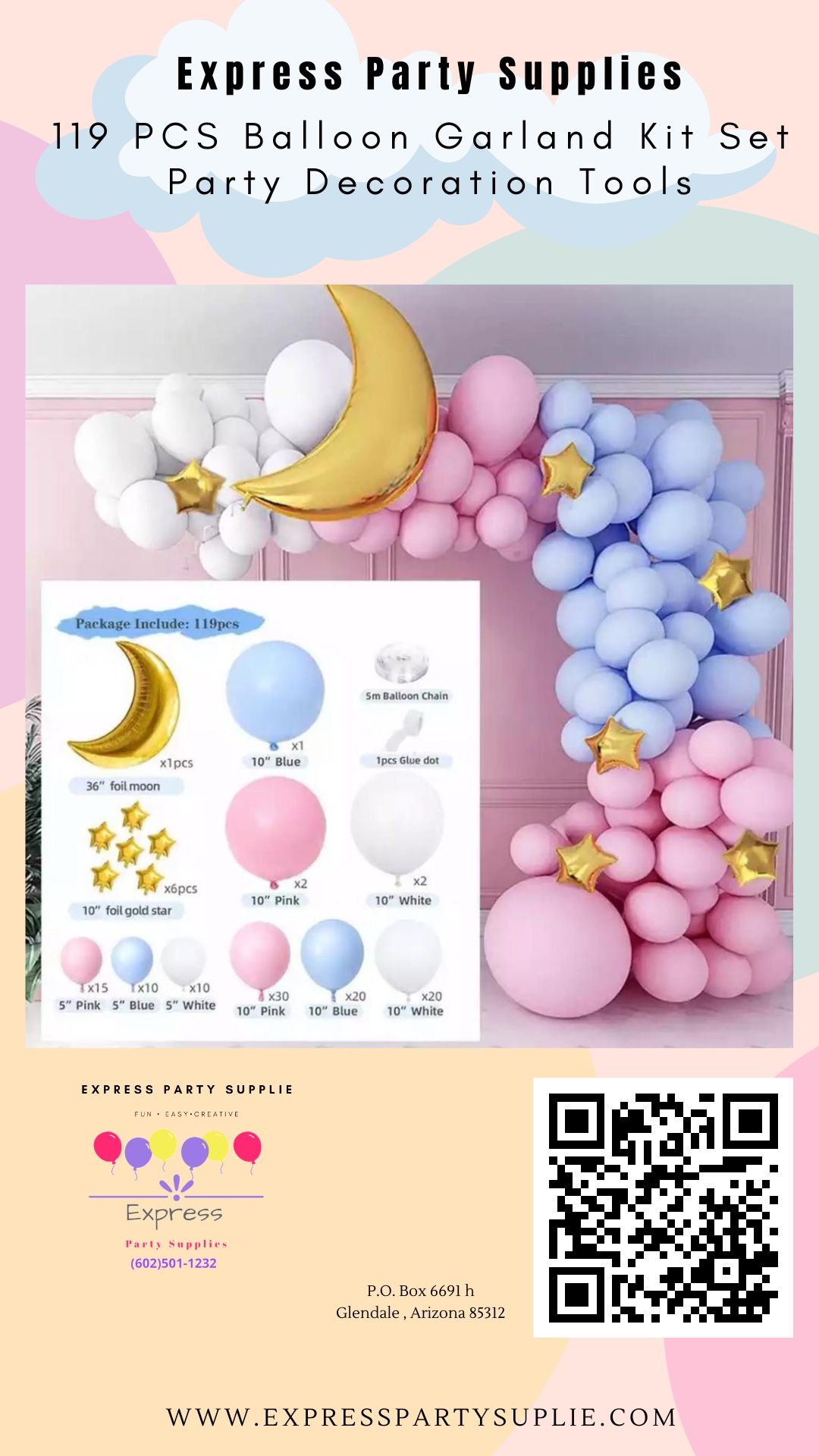 156 Pcs Balloons Garland Balloons Kit Set Tools