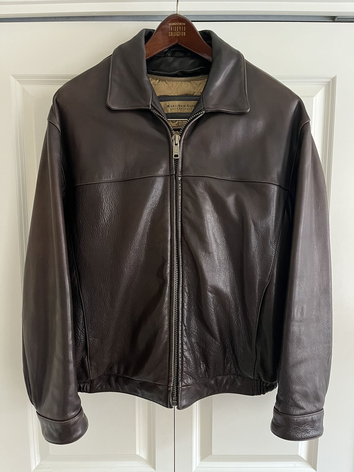 Men’s Leather Bomber Jacket