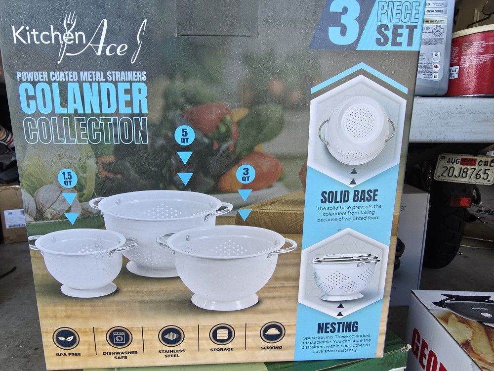 Colander 3 Set. Kitchen Ace