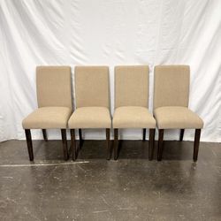 Upholstered Dining chairs , light brown (Set of 4)