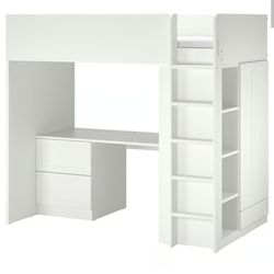IKEA Kids Loft Bed With Desk Underneath