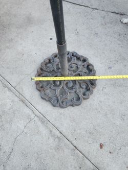 Steel decorative patio umbrella base