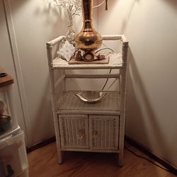Wicker Nightstand 
