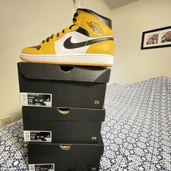 Jordan 1 Yellow New Sz -13 And Sz -12 